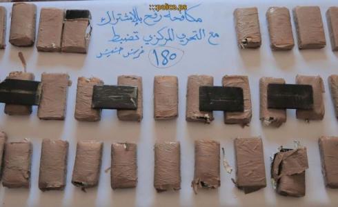 غزة : مكافحة المخدرات تضبط 180 فرش حشيش في رفح