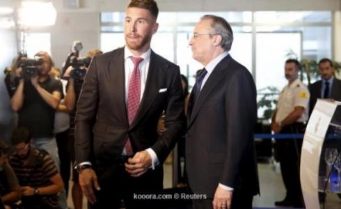 راموس  مع رئيس نادري ريال مدريد