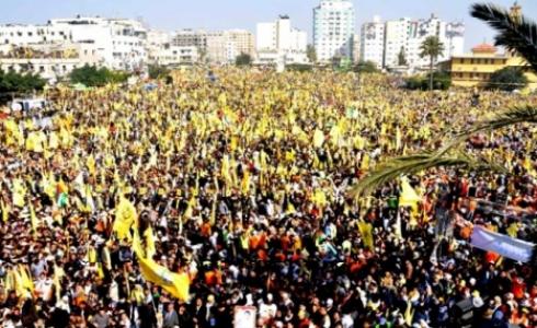 احتفال حركة فتح بذكرى انطلاقتها بغزة -ارشيف-