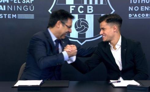كوتينيو يوقع رسمياً للبرشلونة