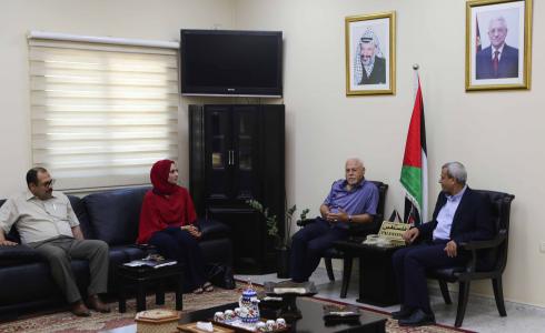 تفاصيل لقاء محافظ قلقيلية مع وفد جمعية تطوير صحة المجتمع