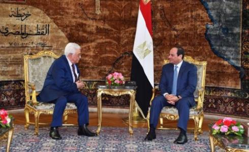 خلال لقاء الرئيس عباس مع السيسي
