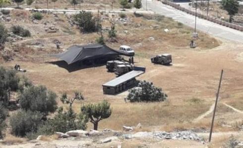 إخطار بإزالة خيمة سكنية في مسافر يطا جنوب الخليل