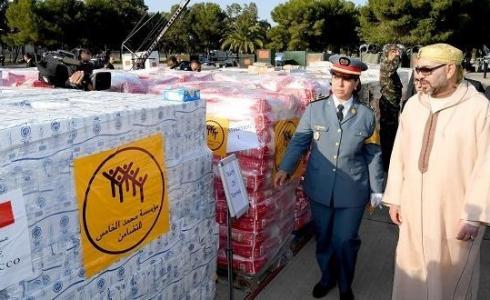 المساعدات المغربية المقدمة لقطاع غزة