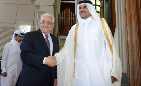 الأمير تميم بن حمد والرئيس محمود عباس