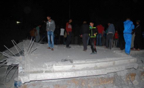 منزل الأسير العمايرة بعد الهدم