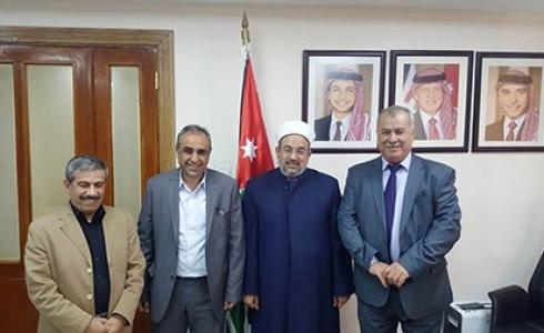 لقاء محمد بركة ووزير الاوقاف الاردني 