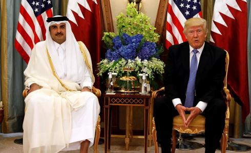 الرئيس الأمريكي دونالد ترامب وأمير قطر تميم بن حمد