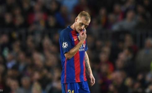 أصيب جيريمي خلال مباراة بين برشلونة وإسبانيول