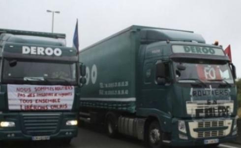 سائقو الشاحنات يريدون محاصرة كاليه بالكامل