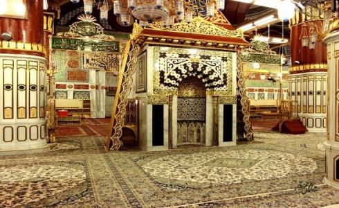 الروضة الشريفة بالمسجد النبوي