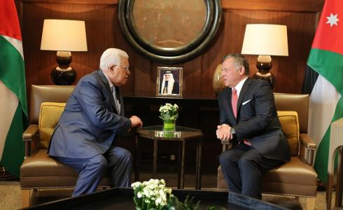 الملك عبد الله مع الرئيس عباس