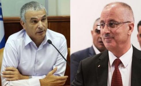 رئيس الوزراء الفلسطيني رامي الحمد الله ووزير المالية الإسرائيلي موشيه كحلون -ارشيف-