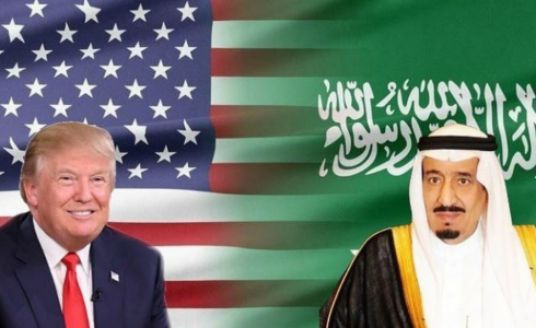 الرئيس الامريكي دونالد ترامب والعاهل السعودي الملك سلمان .