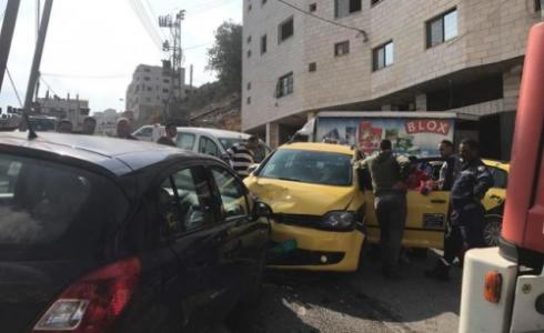 حادث سير في نابلس اسفر عن اصابة شخصين
