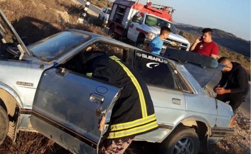 حادث سير بين مركبتين في يعبد جنوب جنين