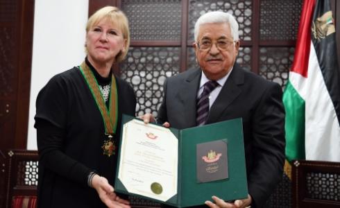 الرئيس محمود  عباس ووزيرة خارجية السويد