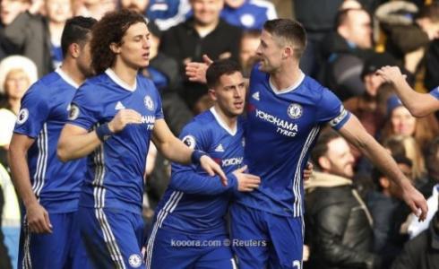 فرحة لاعبي تشيلسي