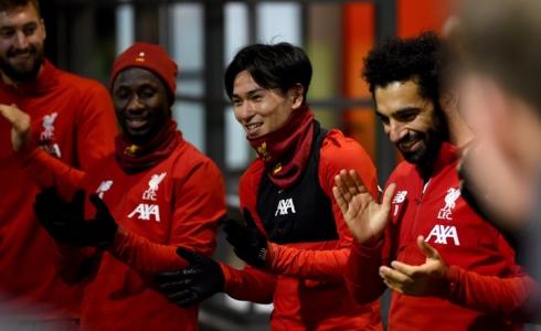 محمد صلاح مع نجوم ليفربول