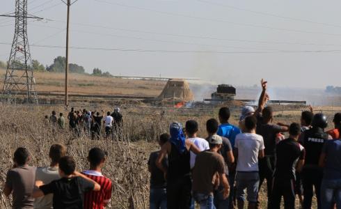 شبان فلسطينيين على الحدود الشرقية لقطاع غزة - أرشيفية-