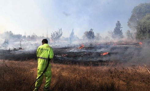 حريق في غلاف غزة - ارشيفية