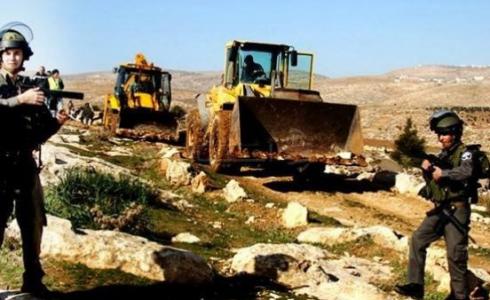 فوات الاحتلال تستولي على جرافة- أرشيفية