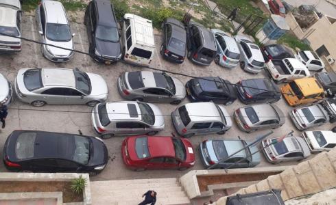 السيارت المحتجزة في رام الله