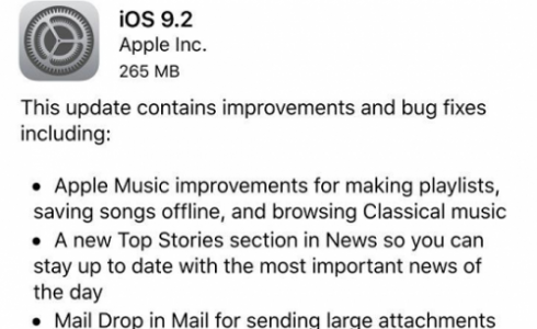 نظام iOS 9.2 