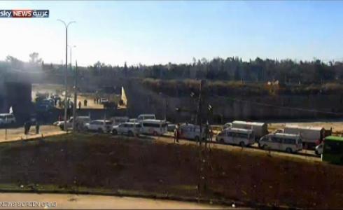 اطلاق الرصاص على حافلات الجرحى بحلب