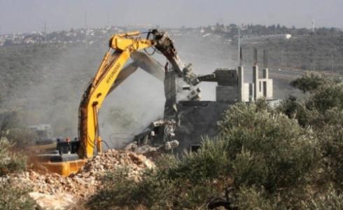 الاحتلال يهدم منزل في الضفة _ الارشيف