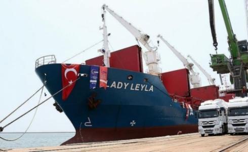 تركيا تسير سفينة مساعدات لغزة