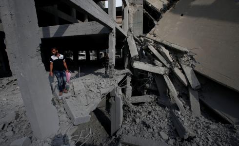 أثار قصف إسرائيلي على غزة -من الارشيف-