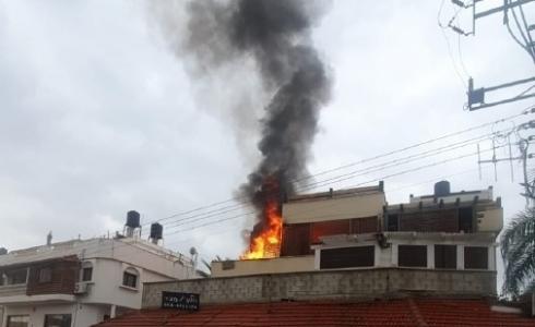 حريق داخل شقة _ ارشيفية