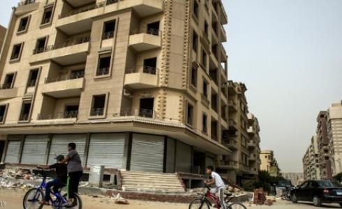 انهيار مبني فى المنصورة