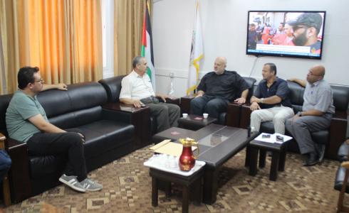 الدفاع المدني يستقبل وفد من بلدية غزة لمناقشة خطة فصل الشتاء