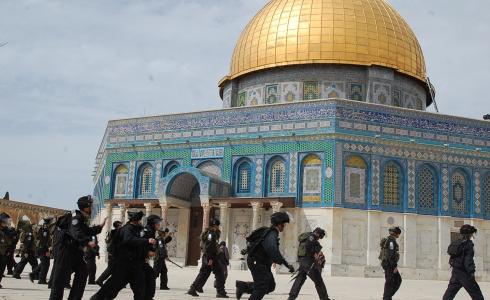 قوات الاحتلال في المسجد الأقصى- أرشيفية