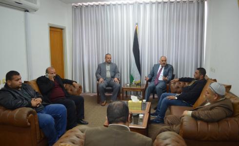 وكيل وزارة الاقتصاد يلتقي رئيس وأعضاء غرفة تجارة وصناعة رفح