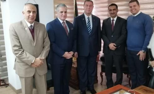 لقاء السفير الفلسطيني دياب اللوح بوفد مكونا من الأديب المفكر العربي جمال عبد الناصر ابو نحل