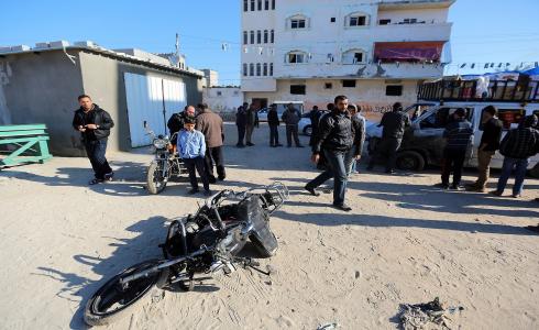 قصف دراجة نارية في غزة - ارشيفية