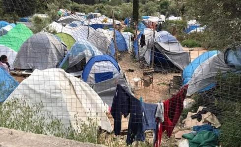 خيام اللاجئين الفلسطينيين في اليونان