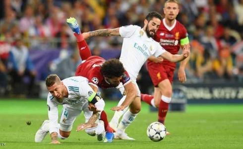 راموس وصلاح لحظة الإصابة