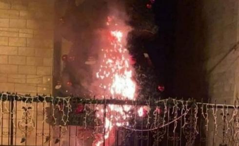 إضرام النار في شجرتي ميلاد بسخنين 