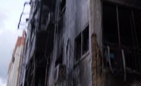  حريق كبير في بناية سكنية 
