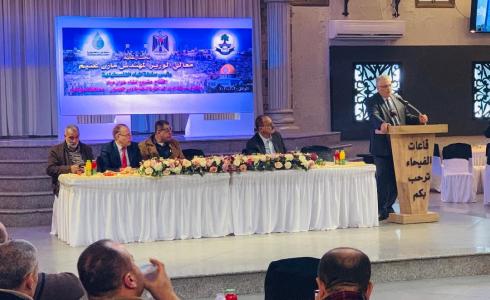 خلال حفل افتتاح مشروع مياه في طولكرم