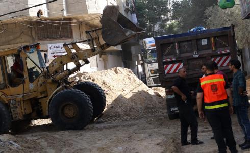 بلدية غزة تشرع بتطوير منطقة سكنية في حي الشيخ رضوان