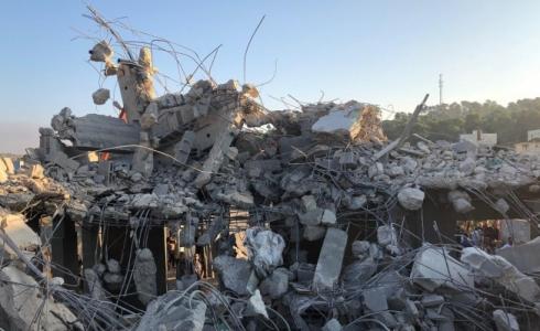 ركام المنزل بعد هدمه بعرعرة