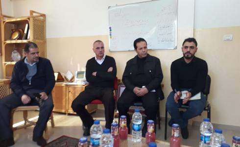 جانب من زيارة محافظ غزة إبراهيم أبو النجا لمقر الإغاثة الزراعية