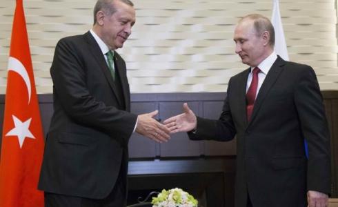 الرئيس الروسي فلاديمير بوتين والرئيس التركي رجب طيب اردوغان _إرشيفية_