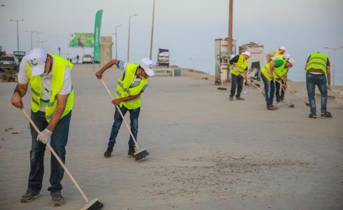 مبادرة كريم لتنظيف شاطئ غزة