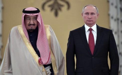 الرئيس الروسي فلاديمير بوتين برفقة الملك سلمان بن عبد العزيز